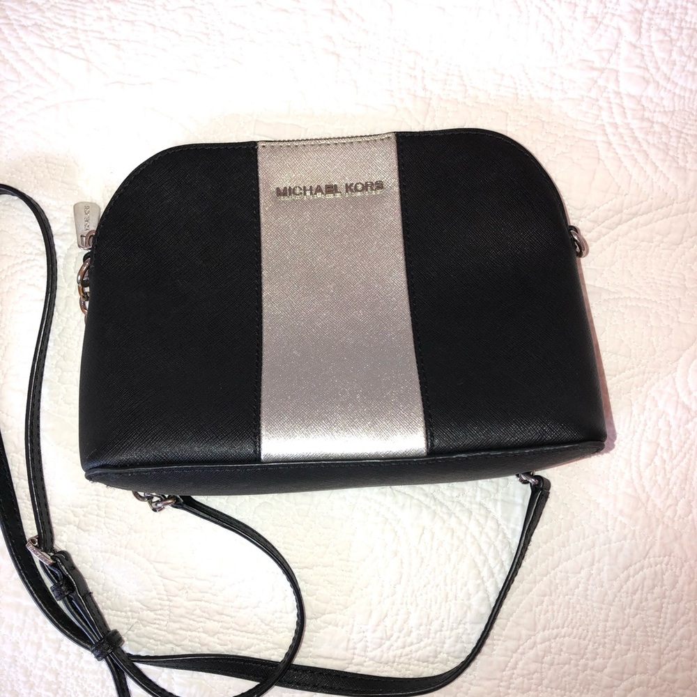Black & Silver Michael Kors Crossbody Bag